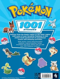 Pokémon: 1001 Stickers. Explore Regions From Kanto to Galar