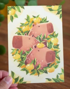 Postcard - Capybara & Yuzu