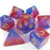 Rays of Pride - Frosted Bisexual set of 7 dice