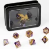 Razor Dice Set: Gold Ring - Purple
