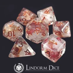 Rose dice set of 7 Dice