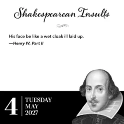 Shakespearean Insults 2027 Day-to-Day Calendar