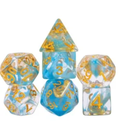 Shapeshifter set of 7 dice - Blue