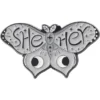 She/Her Pronoun Butterfly Pin