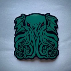 Single Vinyl Sticker- Cthulhu w/ Tentacles & Spread Wings