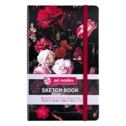 Sketchbook Still Life w/ Flowers 13 x 21