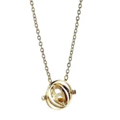 Spinning Time Turner - Pendant & Necklace (Gold Plaited)
