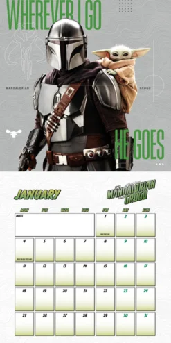 Star Wars The Mandalorian and Grogu Movie 2027Wall Calendar