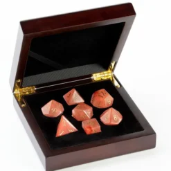 Strawberry Quartz Synthetic Dice Set