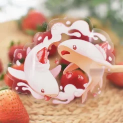 Strawberry Shortcake Sharks Clear Sticker