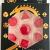 Terrarium set of 7 dice Red