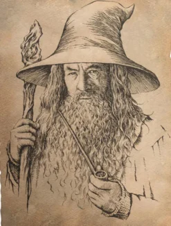 The Hobbit Art Print Portrait of Gandalf the Grey 21 x 28 cm