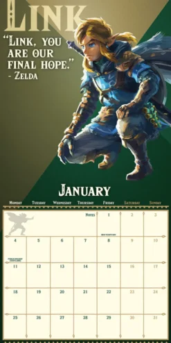 The Legend of Zelda 2027 Wall Calendar