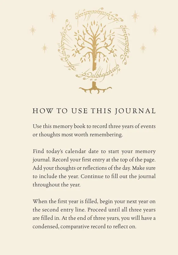 The Lord of the Rings Memory Journal: Reflect, Record, Remember