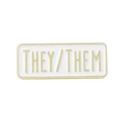 They/Them Simple Pronoun Pin
