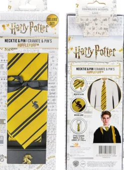 Tie & Metal Pin Deluxe Box Hufflepuff