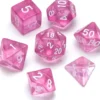 Transparent Series: Pink - Numbers: White