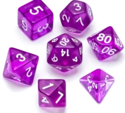 Transparent Series: Purple - Numbers: White