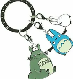Triple Metal Keyring Totoro