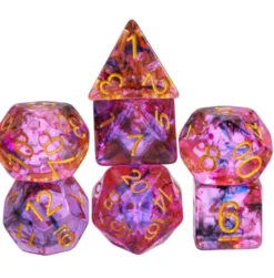 Ultraviolet set of 7 dice