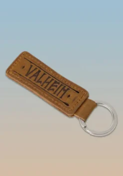Valheim Logo Leather Keychain