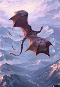 Vykort - Flying Dragon