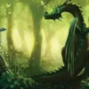Vykort - Forest Dragon