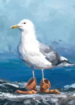 Vykort - Seagull