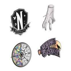 Wednesday Pins Set of 4
