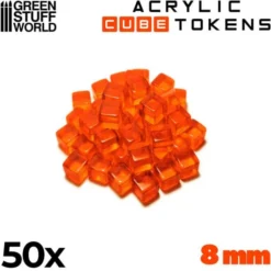 50x Acrylic Cube Tokens