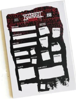 Yggdrasil Burns: Karaktärsblad