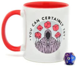 You Can Certainly Try -Mug & Random D20 Die- Gift Set
