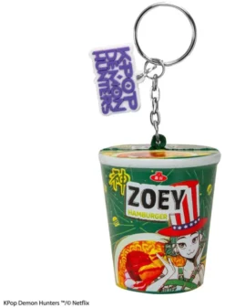 Zoey Hamburger Noodles Squishy Keychain